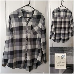 Plaid ladies flannel shirt